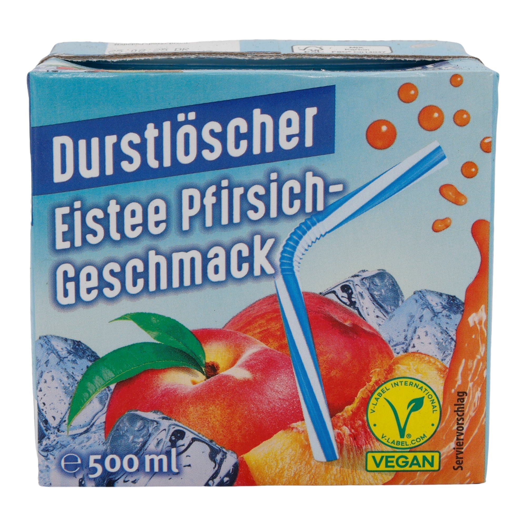 Eistee Durstlöscher | Pfirsich | Erfrischendes Teegetränk mit Fruchtgeschmack | 500 ml DURSTLÖSCHER